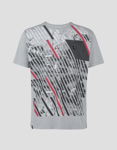 Scuderia Ferrari Online Store - Men's printed cotton T-shirt - Short Sleeve T-Shirts