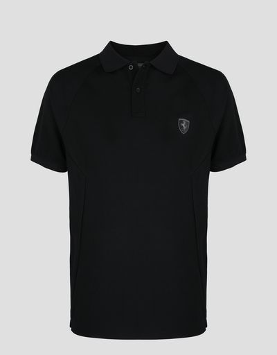 Scuderia Ferrari Online Store - Men's technical piquet polo with ergonomic seams - Short Sleeve Polos