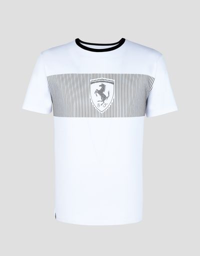 Scuderia Ferrari Online Store - Men's Ferrari Shield print T-shirt - Short Sleeve T-Shirts