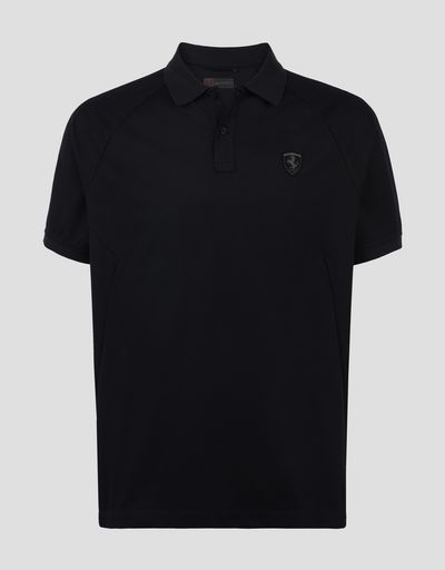 Scuderia Ferrari Online Store - Men's technical piquet polo with ergonomic seams - Short Sleeve Polos