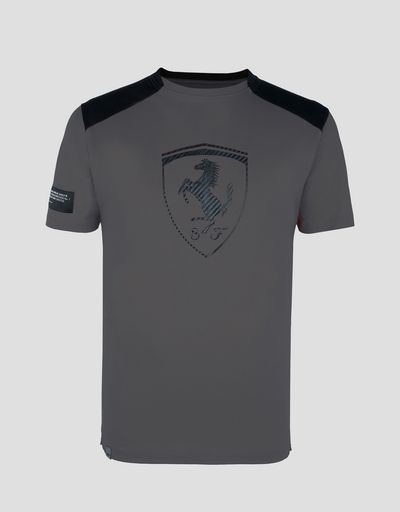 Scuderia Ferrari Online Store - T-shirt homme en coton avec empiècements contrastants - T-shirts à manches courtes