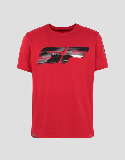 Scuderia Ferrari Online Store - Men's T-shirt with Scuderia Ferrari print - Short Sleeve T-Shirts