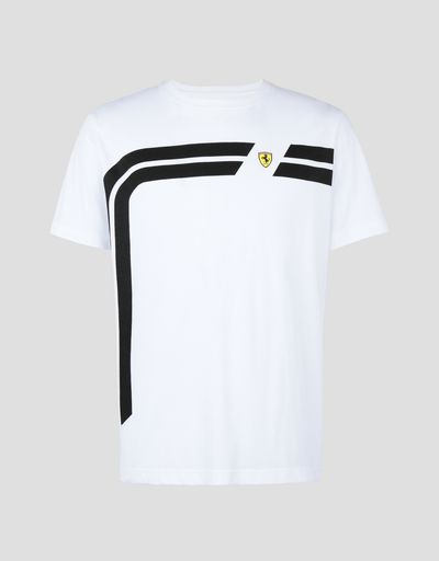 Scuderia Ferrari Online Store - Men's printed cotton T-shirt - Short Sleeve T-Shirts