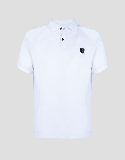 Scuderia Ferrari Online Store - Men's technical piquet polo with ergonomic seams - Short Sleeve Polos