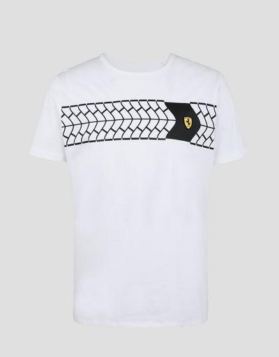 Scuderia Ferrari Online Store - T-shirt homme avec imprimé pneu - T-shirts à manches courtes