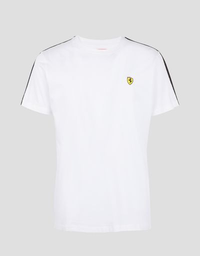 Scuderia Ferrari Online Store - Men's stretch jersey T-shirt with Icon Tape -