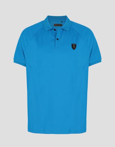 Scuderia Ferrari Online Store - Men's technical piquet polo with ergonomic seams - Short Sleeve Polos
