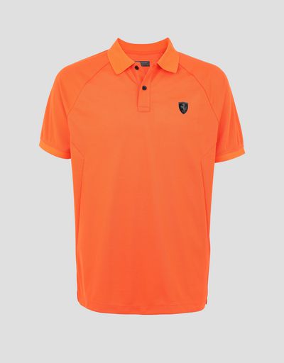 Scuderia Ferrari Online Store - Men's technical piquet polo with ergonomic seams - Short Sleeve Polos