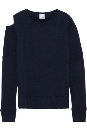 IRIS & INK Gracie cold-shoulder wool sweater