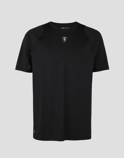 Scuderia Ferrari Online Store - Men's running T-shirt with mesh inserts - Short Sleeve T-Shirts