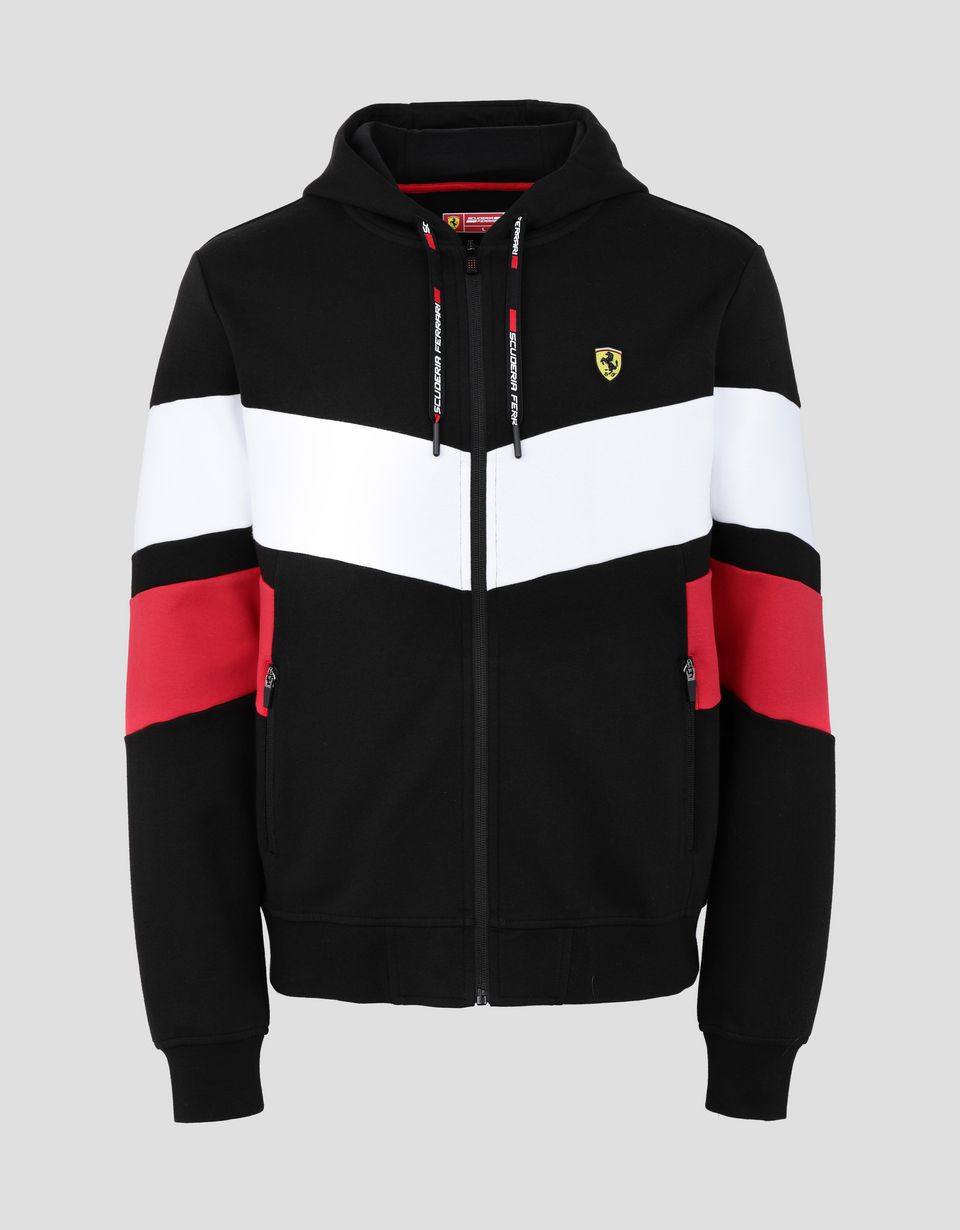 Ferrari Men’s double knit sweater with hood Man Scuderia Ferrari