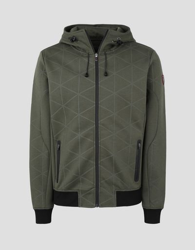 Scuderia Ferrari Online Store - Men's printed sweatshirt with hood and zip - Zip Hood Jumpers