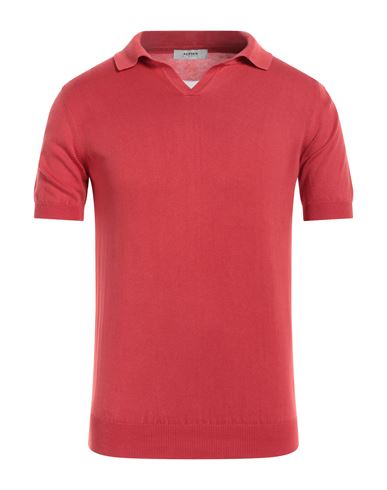 Alpha Studio Man Sweater Red Size 38 Cotton