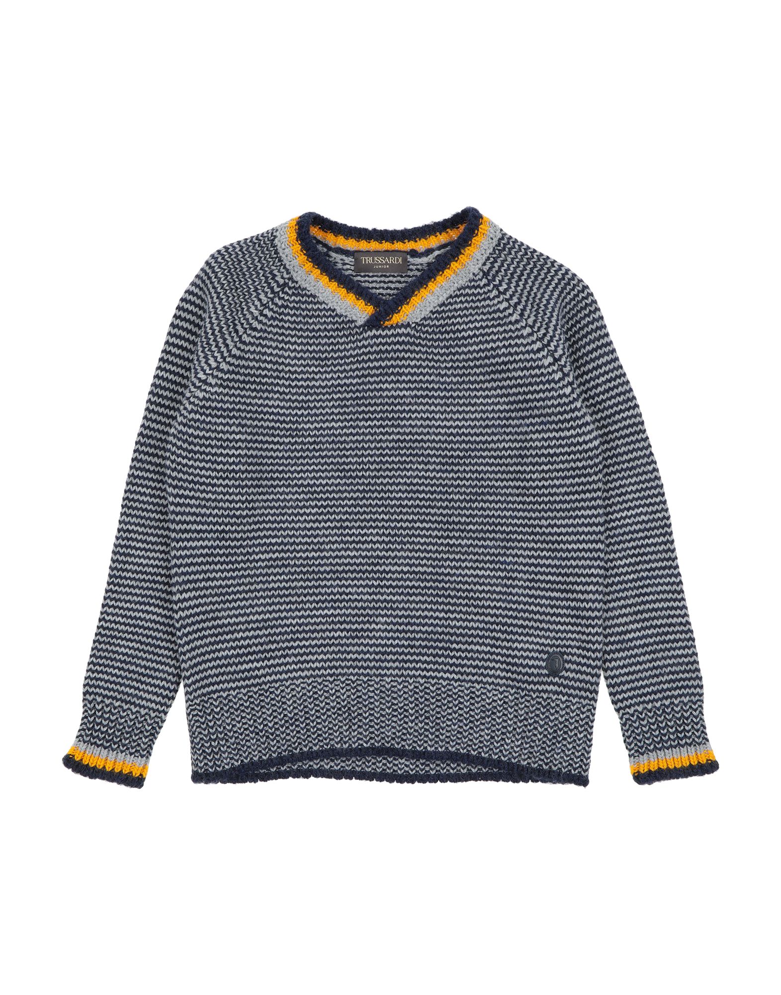 《セール開催中》TRUSSARDI JUNIOR ボーイズ 3-8 歳 プルオーバー ダークブルー 8 アクリル 75% / ウール 25% / 柔らかめの牛革