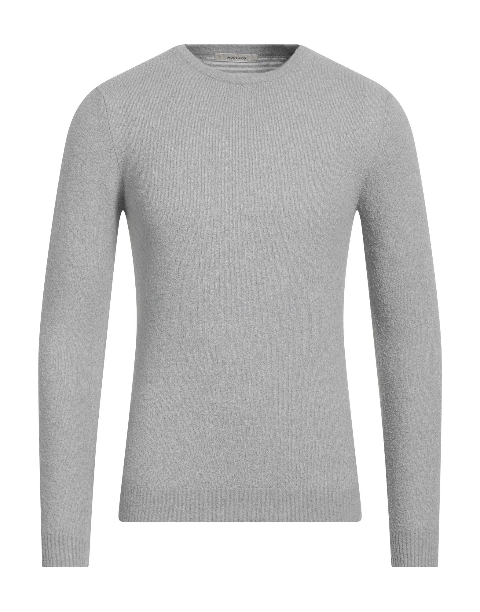 Wool & Co Man Sweater Grey Size S Cotton, Polyamide