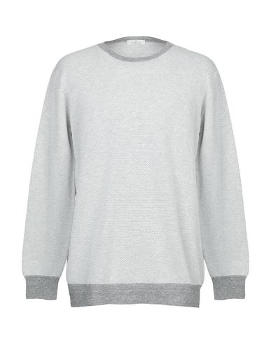 Man Sweater Light grey Size 44 Cotton, Linen