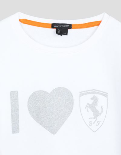 Scuderia Ferrari Online Store - Boys’ printed French terry top - Crew Neck Sweaters