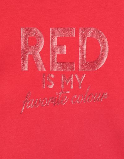 Scuderia Ferrari Online Store - Girl's T-shirt with glitter print RED IS MY FAVORITE COLOUR - Short Sleeve T-Shirts
