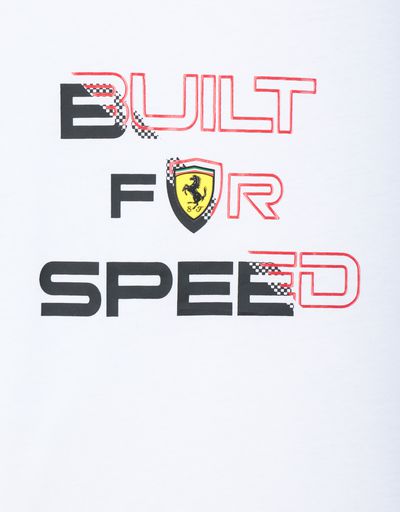 Scuderia Ferrari Online Store - Boys’ T-shirt with “BUILT FOR SPEED” print - Short Sleeve T-Shirts