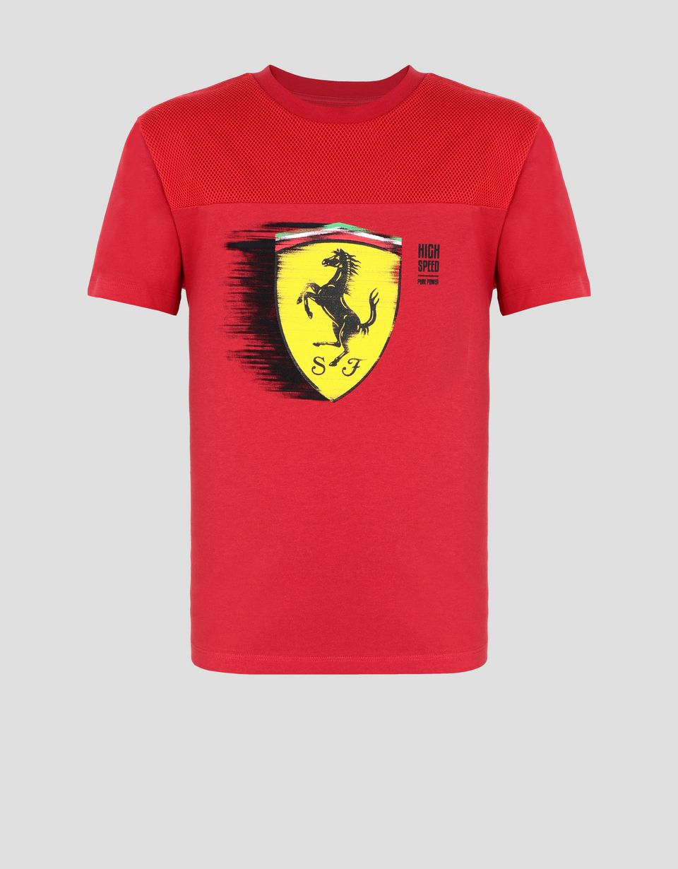Ferrari Boys’ T-shirt with dynamic printed Ferrari Shield Man ...