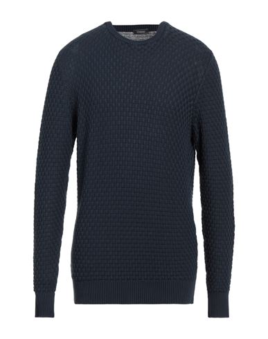 Rossopuro Man Sweater Navy Blue Size 4 Cotton