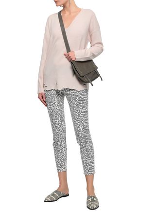 Click to view more detailed imagery on our partner's website Current Elliott Current/Elliott Woman Distressed Wool And Cashmere-Blend Sweater Pastel Pink
