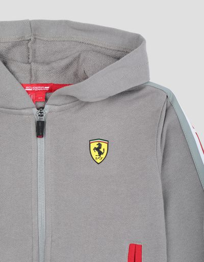 Scuderia Ferrari Online Store - Sweat-shirt à capuche en French Terry pour fille et garçon - Pulls zippés à capuche