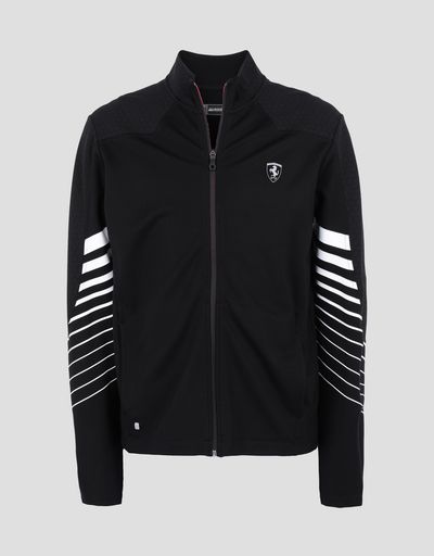 Scuderia Ferrari Online Store - Men's running top with zip - Zip Sweaters