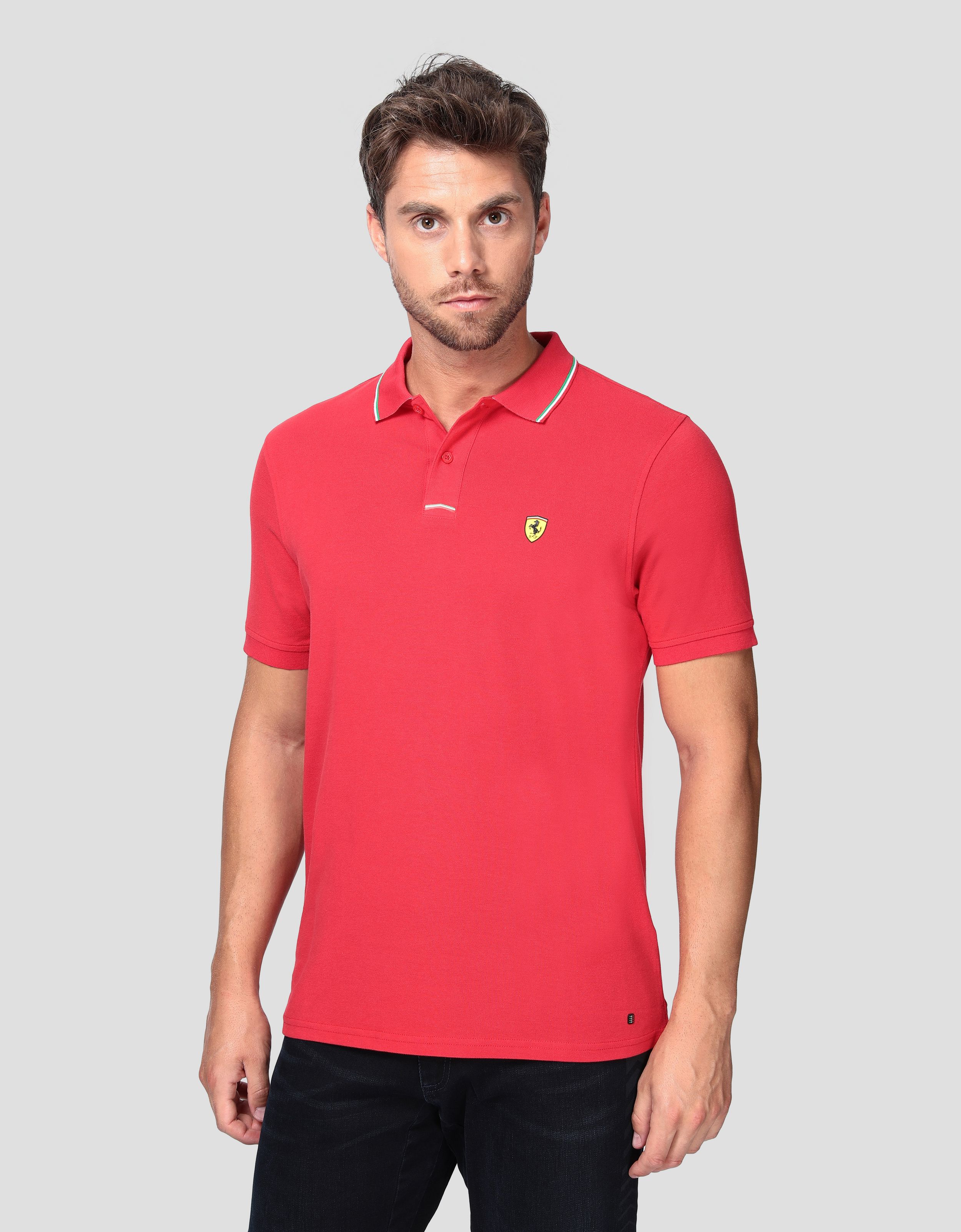 yellow ferrari polo shirt