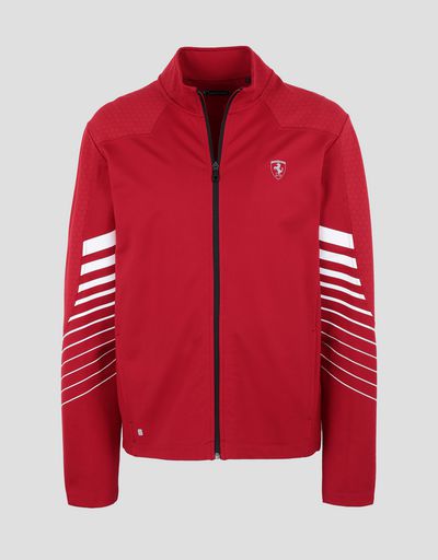Scuderia Ferrari Online Store - Men's running top with zip - Zip Jumpers