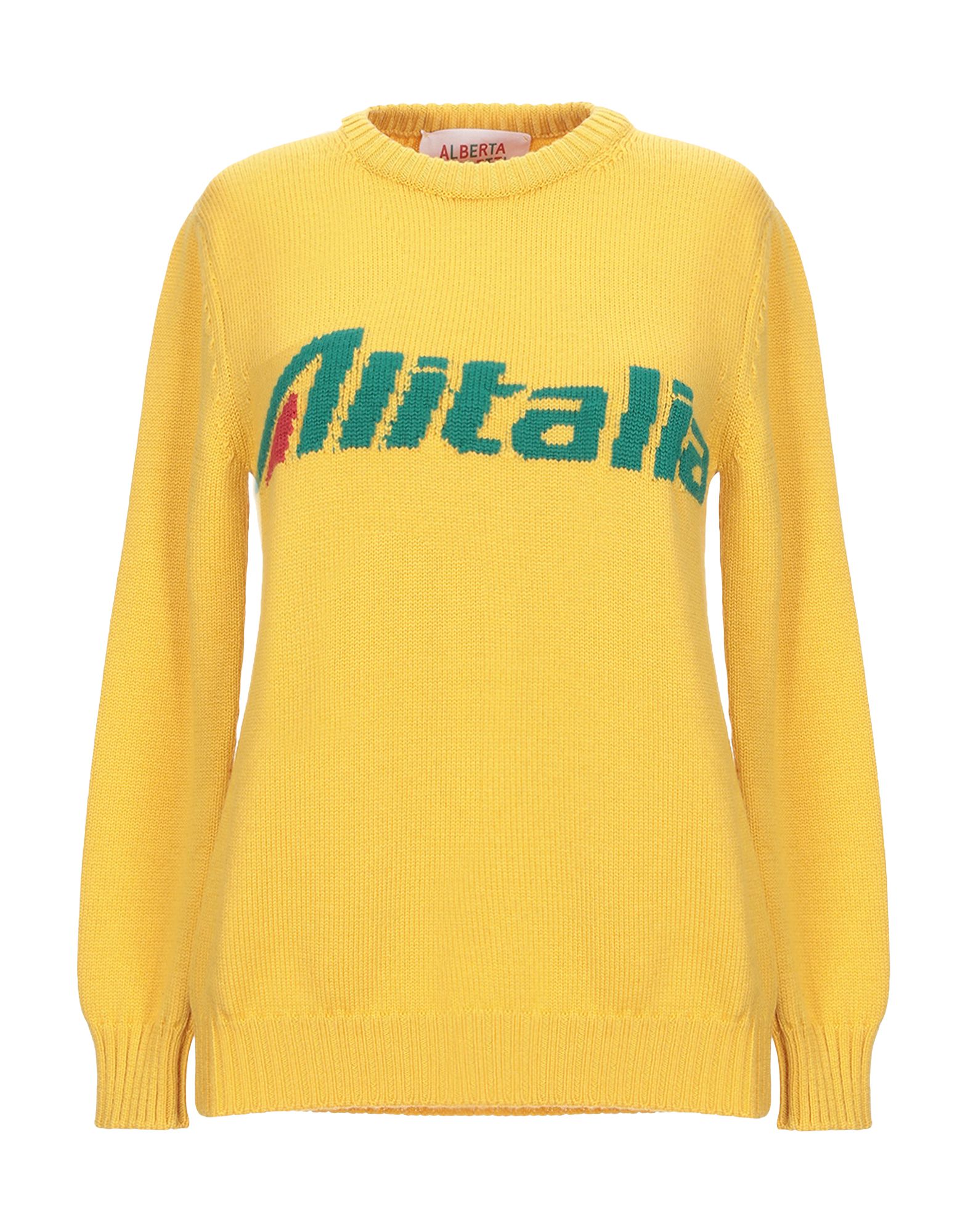 Shop Alberta Ferretti Woman Sweater Yellow Size M Virgin Wool