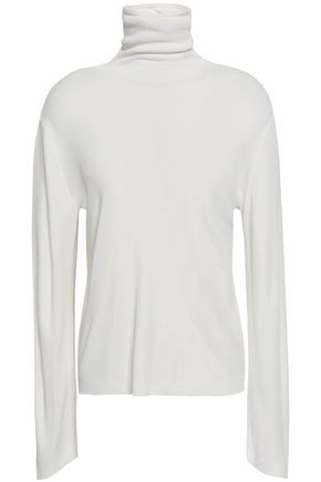 KHAITE Cape-effect stretch-knit turtleneck sweater