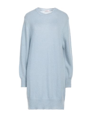 Rossopuro Woman Sweater Sky Blue Size Xxl Mohair Wool, Polyamide, Wool