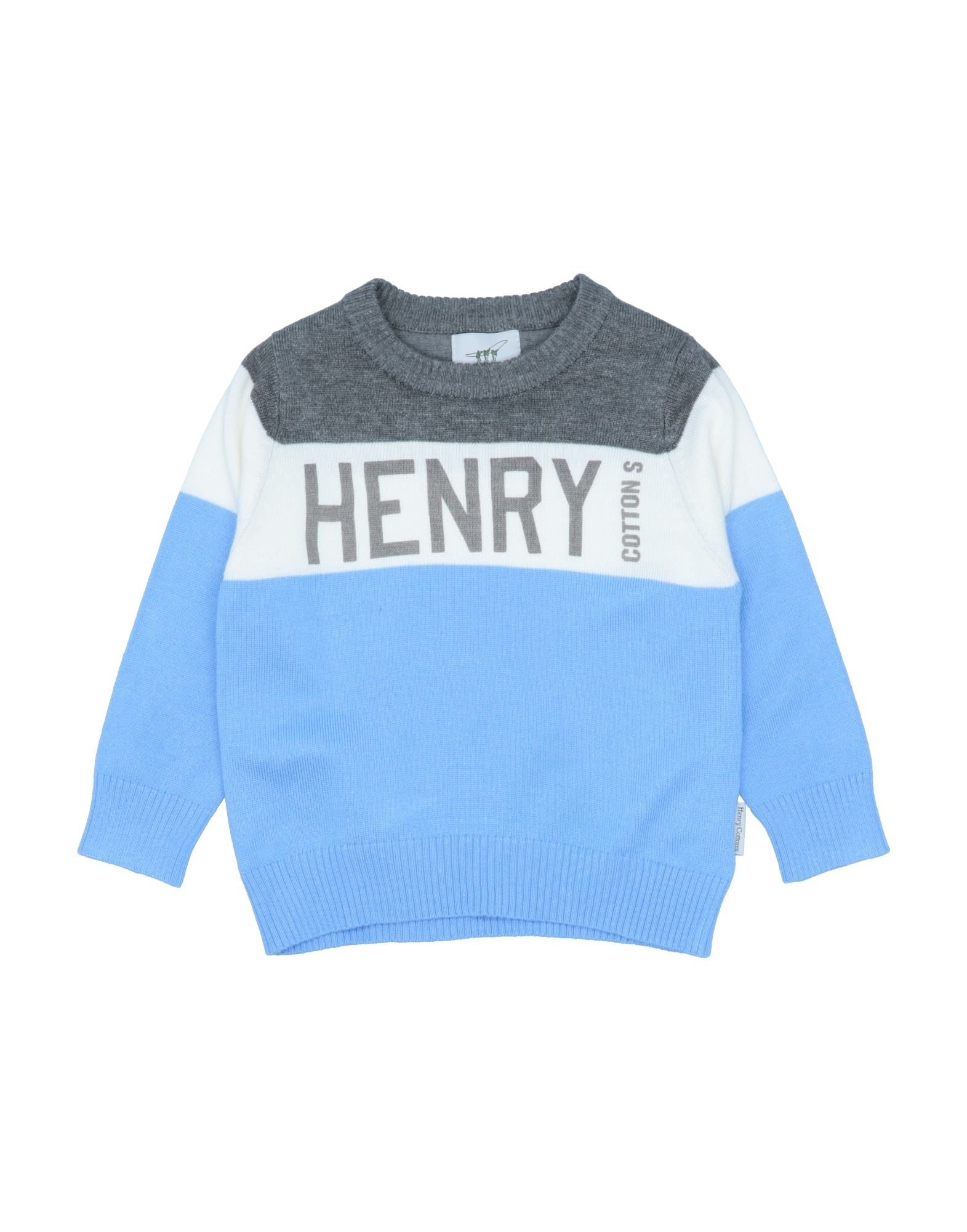 Henry Cotton's Kids' Sweaters In Sky Blue