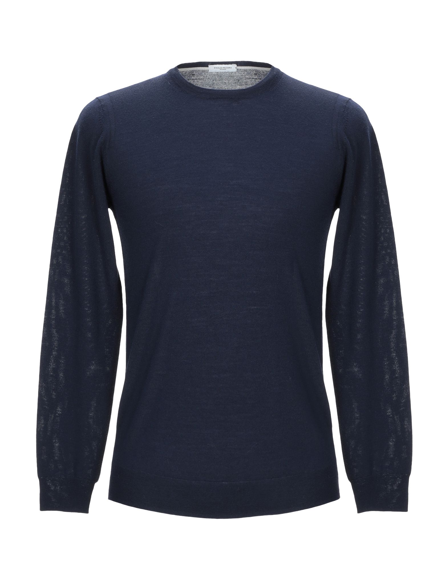 Shop Paolo Pecora Man Sweater Midnight Blue Size Xxl Wool