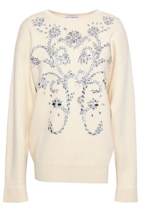 PACO RABANNE Embellished wool-blend sweater