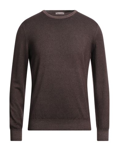 Gran Sasso Man Sweater Dark Brown Size 46 Cashmere