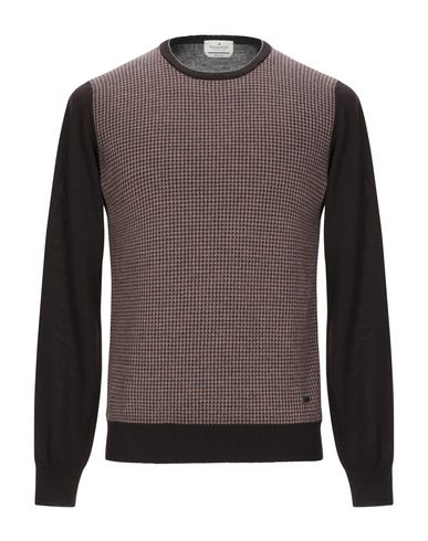 Brooksfield Man Sweater Dark Brown Size 44 Virgin Wool