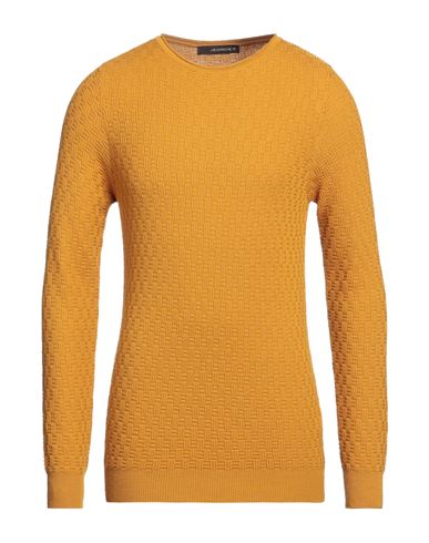 Jeordie's Man Sweater Ocher Size L Merino Wool, Acrylic In Yellow