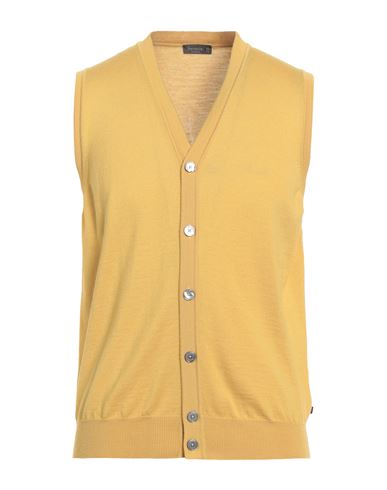 Man Cardigan Yellow Size 40 Merino Wool