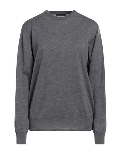 Ferrante Man Sweater Lead Size 52 Merino Wool In Grey