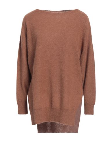 Kangra Cashmere Kangra Woman Sweater Camel Size 10 Alpaca Wool, Nylon, Wool