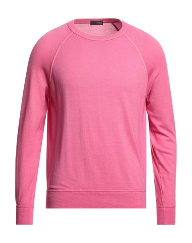 Drumohr Man Sweater Fuchsia Size 44 Super 140s Wool In Magenta
