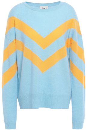 CHARLI Carnot intarsia cashmere sweater