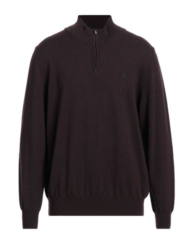 Brooksfield Man Turtleneck Deep Purple Size 46 Virgin Wool