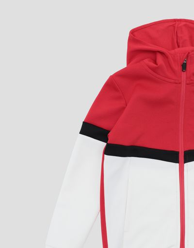 Scuderia Ferrari Online Store - Girls and Boys' triacetate full zipper sweatshirt - Zip Hood Sweaters