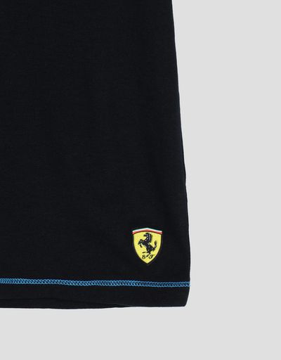 Scuderia Ferrari Online Store - Children's cotton jersey T-shirt with racing print - Short Sleeve T-Shirts