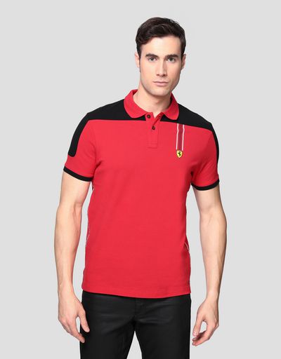 Мужская поло из хлопкового пике с тесьмой Icon Tape