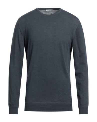 Grey Daniele Alessandrini Man Sweater Slate Blue Size 42 Wool In Navy Blue