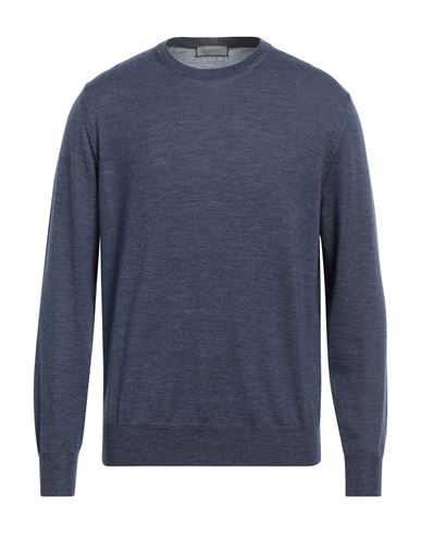 CANALI CANALI MAN SWEATER SLATE BLUE SIZE 44 MERINO WOOL 